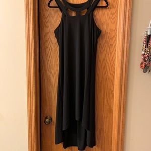 Black high-low dress